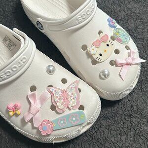 Cute Hello Kitty Crocs Shoe Charms Y2K Fun Accessories 10PCS